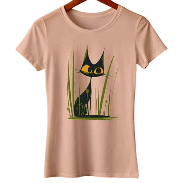 Women Garden Kitty Graphic printed T-shirt