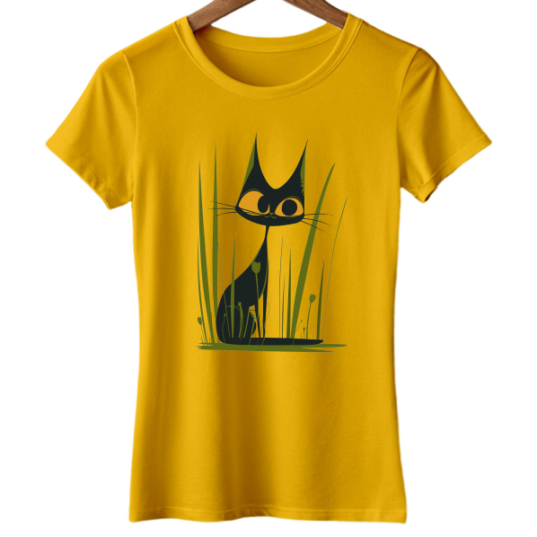 Women Garden Kitty Graphic printed T-shirt