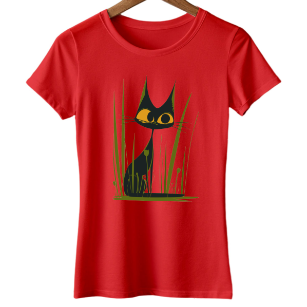 Women Garden Kitty Graphic printed T-shirt