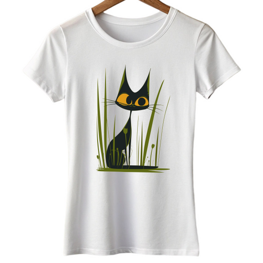 Women Garden Kitty Graphic printed T-shirt