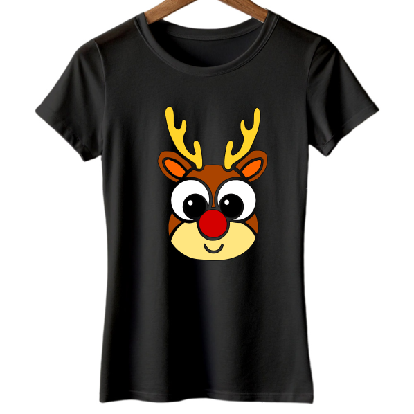 Women Graphic printed Rudolph T-shirt